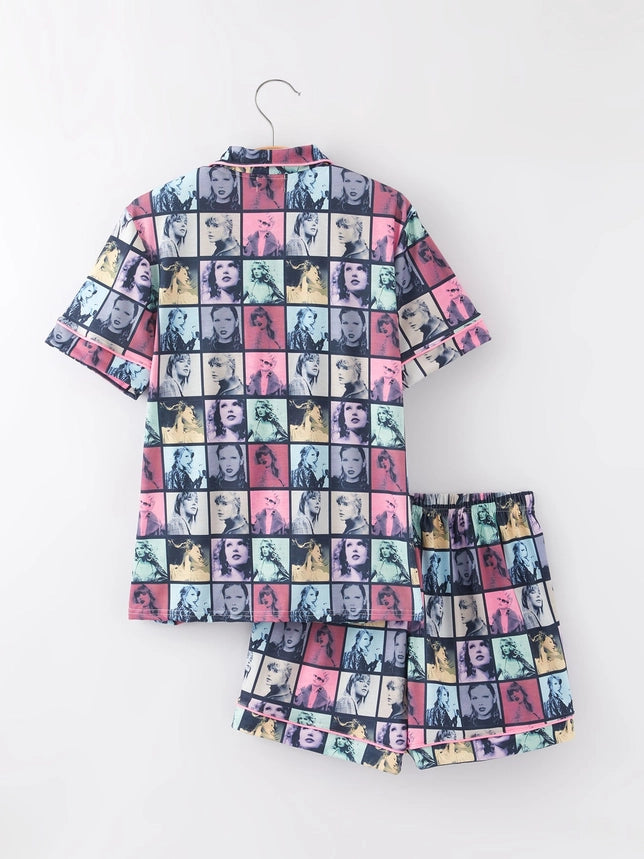 Mommy Me Ts Printed Adult Plaid Pajamas Set