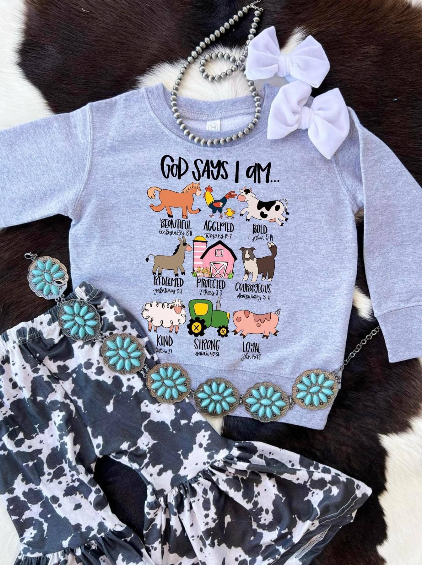 God says I am (girl) sweatshirt