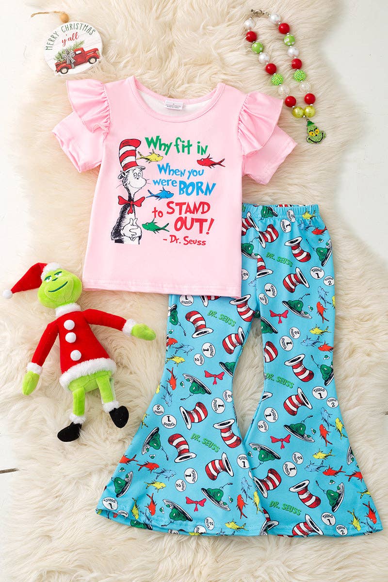 Why fit in when you were born to stand out! girls 2 piece set.