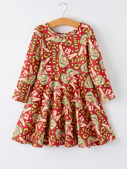Ts Red Girls Football Dress