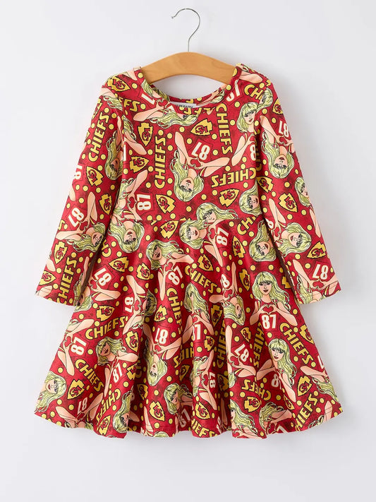 Ts Red Girls Football Dress