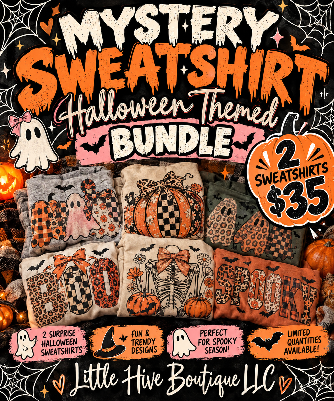 2 halloween crewneck bundle